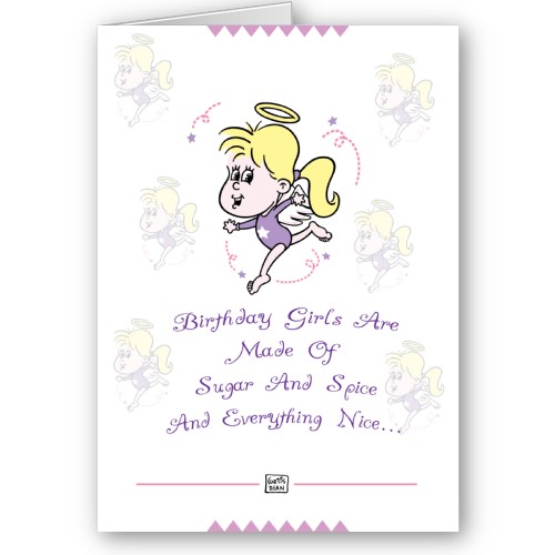 birthday cards for girls. Cute Girls Birthday Card by