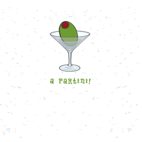 Cocktail Party Invitation - Martini